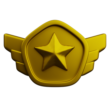 Gold Rank  3D Icon