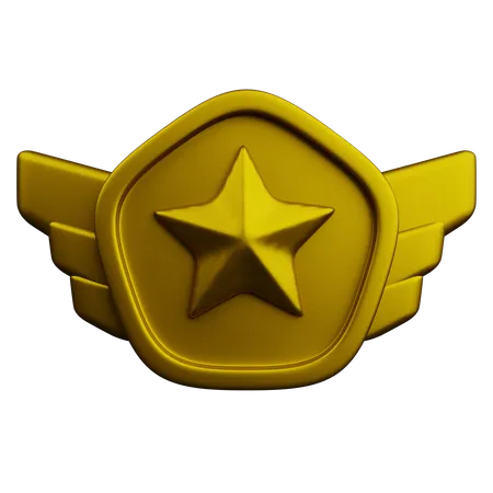Gold Rank  3D Icon