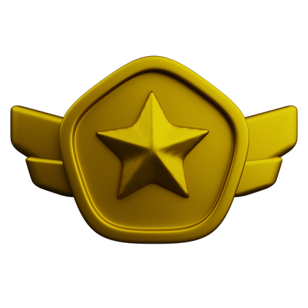 Gold Rank  3D Icon