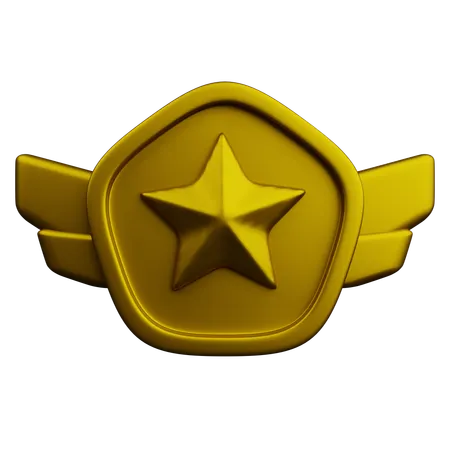 Gold Rank  3D Icon
