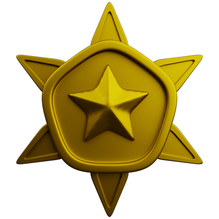 Gold Rank  3D Icon