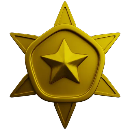 Gold Rank  3D Icon