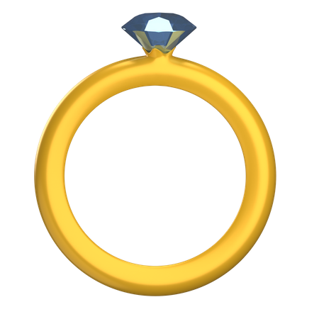 Gold Ring  3D Illustration