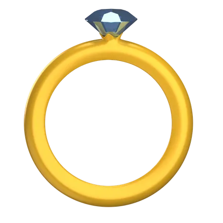 Gold Ring  3D Illustration