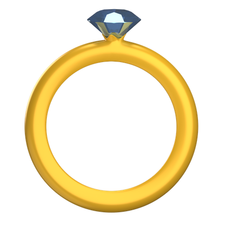 Gold Ring 3D Illustration