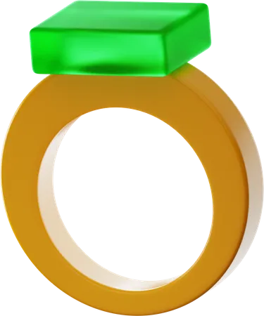 Gold Ring Jewelry  3D Illustration