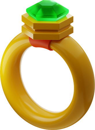 Gold Ring Jewelry  3D Illustration