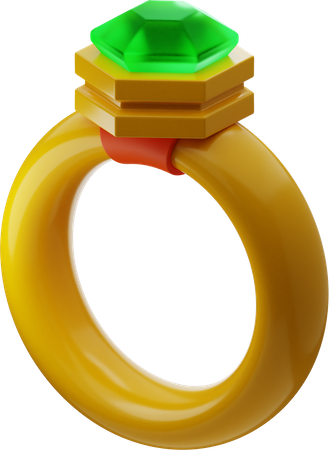 Gold Ring Jewelry 3D Illustration