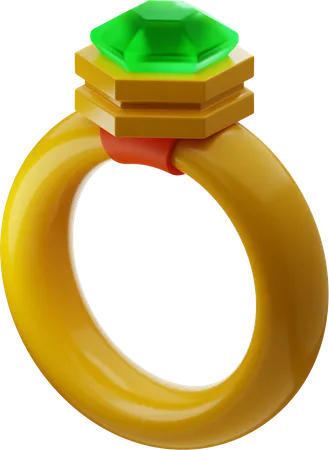 Gold Ring Jewelry  3D Illustration