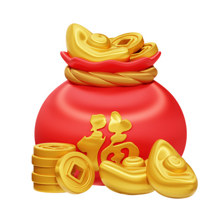 Gold Sack  3D Icon