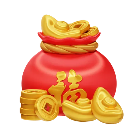 Gold Sack  3D Icon