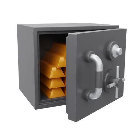 Gold Safe  3D Icon