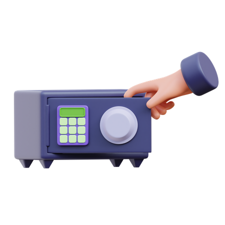 Gold Safe Box  3D Icon