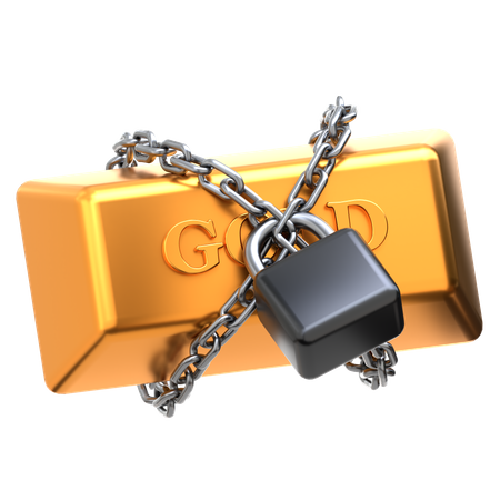 Gold Security  3D Icon