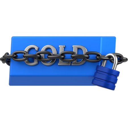 金のセキュリティ  3D Icon