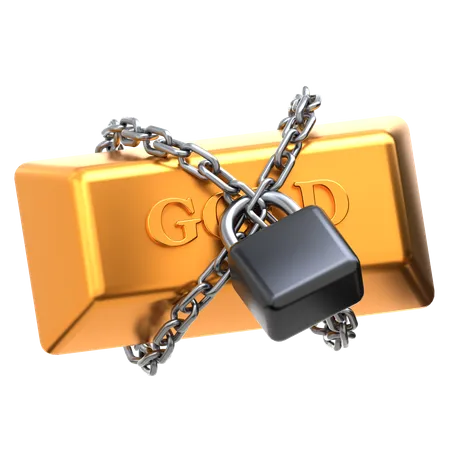 Gold Security  3D Icon