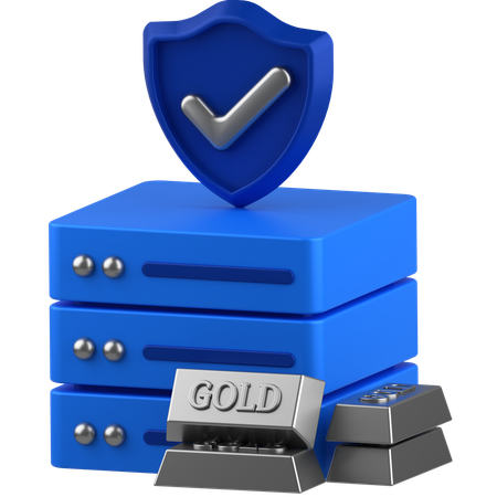 Gold server  3D Icon
