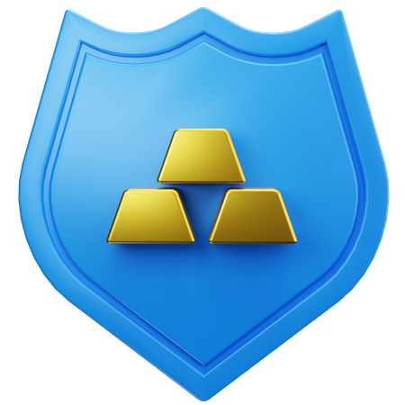 Gold Shield  3D Icon