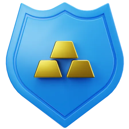 Gold Shield  3D Icon