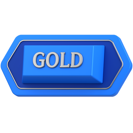 Gold shield  3D Icon