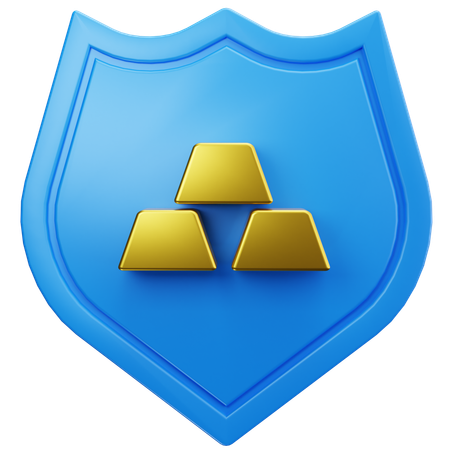 Gold Shield  3D Icon