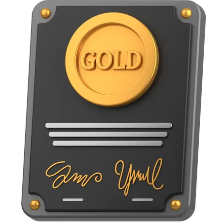 Gold sign  3D Icon
