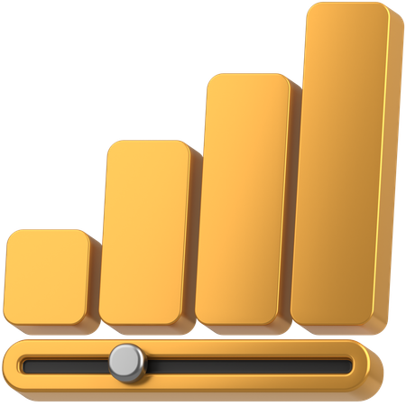 Gold slider  3D Icon