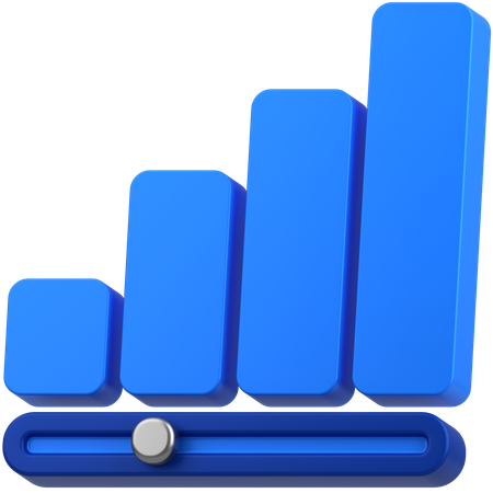 Gold slider  3D Icon
