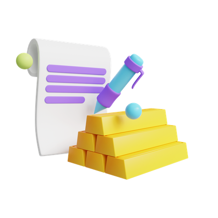 Gold sparen  3D Icon