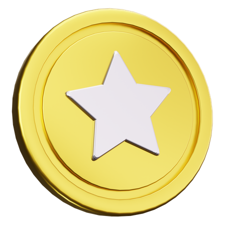 Gold Star  3D Icon