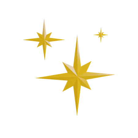 Gold star  3D Icon