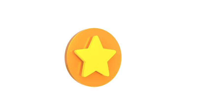 Gold Star  3D Illustration
