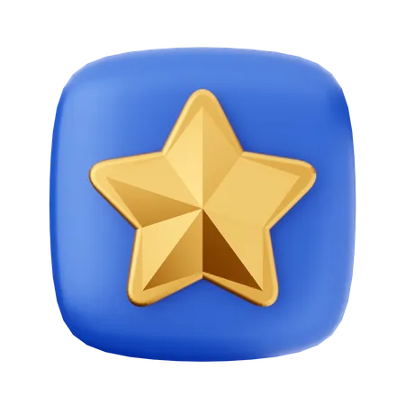 Gold Star  3D Icon
