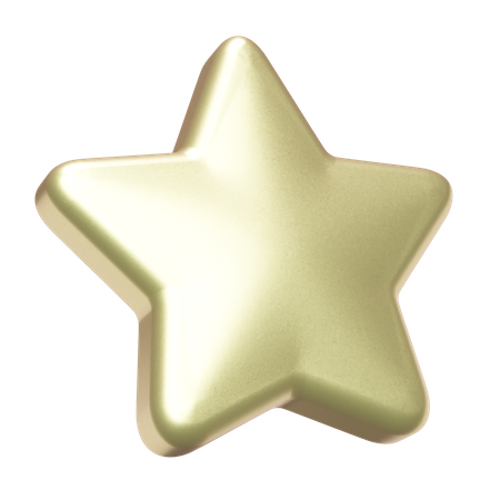 Gold Star 3D Icon