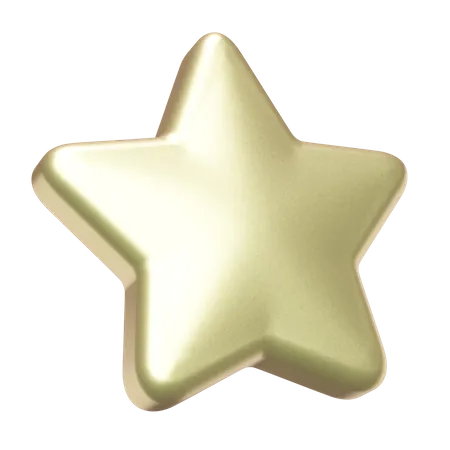 Gold Star 3D Icon