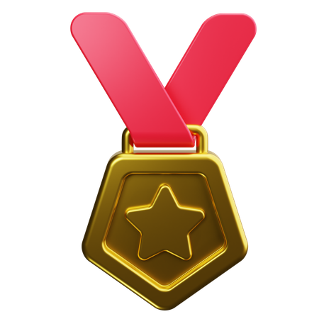 Gold Star Certificate  3D Icon