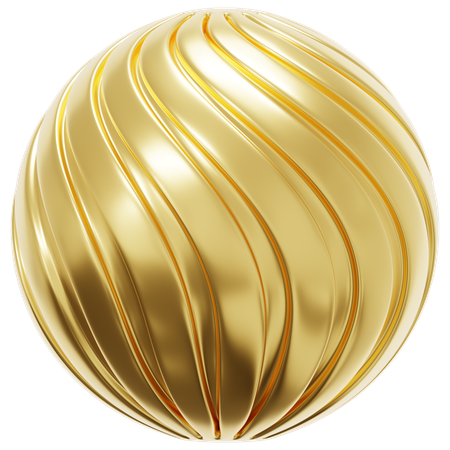 Gold Stripe Flow  3D Icon