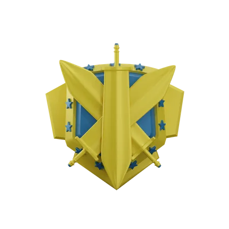 Gold Tier Badge  3D Icon