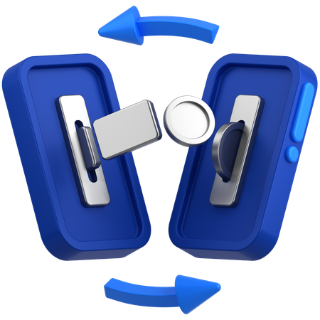 Gold to coin change mobile  3D Icon