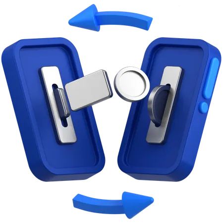 Gold to coin change mobile  3D Icon