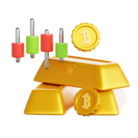 Gold Trading  3D Icon