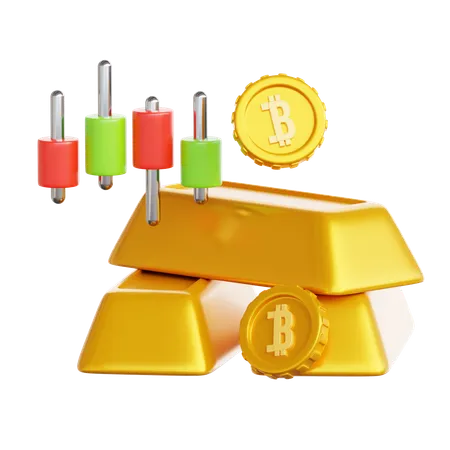 Gold Trading  3D Icon