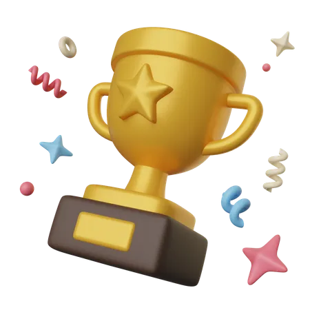 Gold Trophy  3D Icon