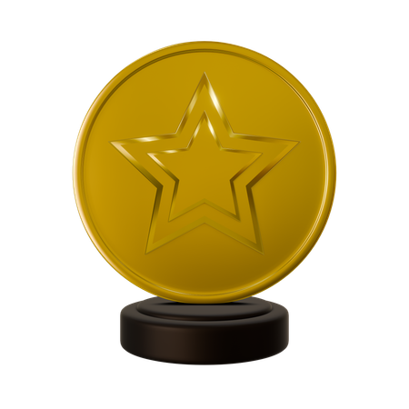 Gold trophy  3D Icon