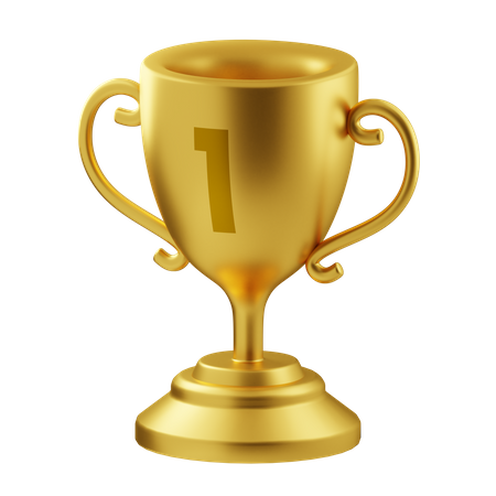 Gold trophy  3D Illustration