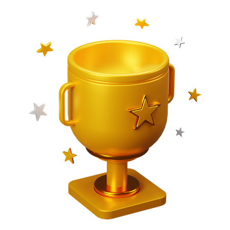 Gold trophy  3D Illustration