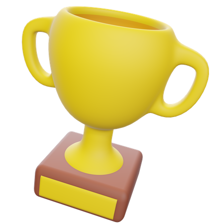 Gold Trophy 3D Illustration