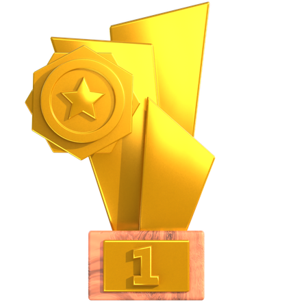 Gold Trophy Award  3D Icon
