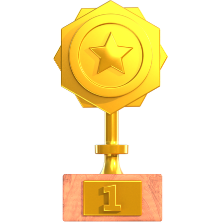 Gold Trophy Award  3D Icon