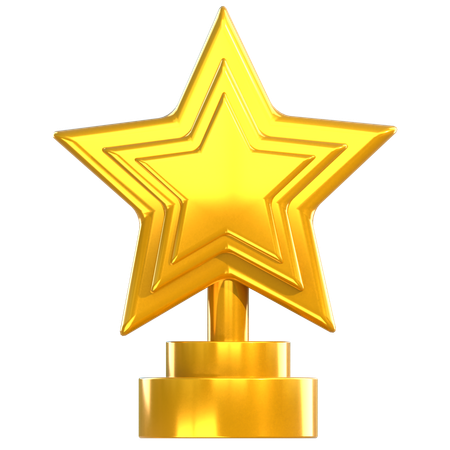 Gold Trophy Award  3D Icon